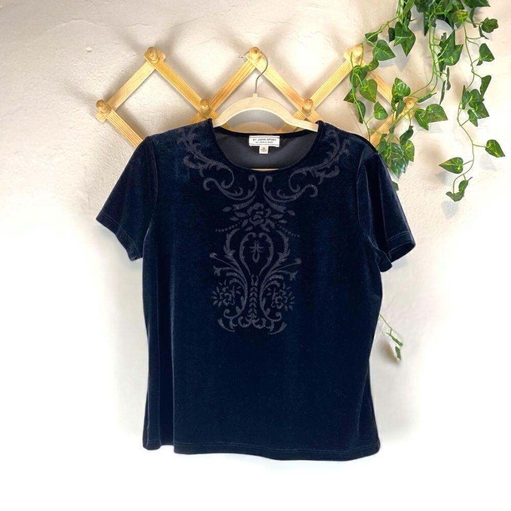 ST. JOHN SPORT | Fleur De Lis Velvet Top B55